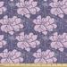 East Urban Home Ambesonne Floral Fabric By The Yard, Spring Print Of Aster Flowers & Silhouettes In Repetitive Pattern | 58 W in | Wayfair