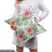 East Urban Home Ambesonne Luau Fabric By The Yard, Print Of Hawaiian Hibiscus Monstera Palm Leaves Blossoming | 58 W in | Wayfair