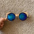Urban Outfitters Accessories | Bogonew Uo Blue Mirrored Oversized Cat Eye | Color: Blue/Gold | Size: Os