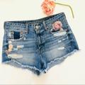 American Eagle Outfitters Shorts | American Eagle Distressed Hi Waist Cut-Off Shorts | Color: Red | Size: 4