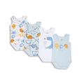 Chicco Set ärmellos Bodys aus Baumwolle, Body Baby - Unisex, Hellblau, 0-3 monate (pack of 4)