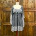 Free People Dresses | Boho Long Sleeves Dress | Color: Black/Gray | Size: Xs