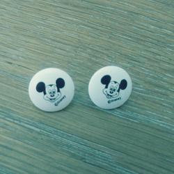 Disney Jewelry | Earrings Mickey Mouse Vintage | Color: Black/White | Size: Os