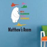 Design W/ Vinyl We Bare Bears Warrior Quote Cartoon Customized Wall Decal - Custom Personalized Name | 10 H x 8 W in | Wayfair zoe 864a