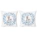 East Urban Home Ambesonne Watercolor Square Flower Pillow Cover Microfiber | 24 H x 24 W x 0.04 D in | Wayfair B503A4686161451B8DC670421846054B