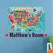 Zoomie Kids USA Map America Colorful Maps Cartoon Customized Wall Decal - Custom Personalized Name | 18 H x 20 W in | Wayfair