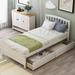 Red Barrel Studio® Anding Twin Storage Platform Bed Wood in White | 37.4 H x 41.8 W x 79.5 D in | Wayfair 8F15B28EA0D742708D4DBBE8FE281CEF