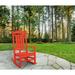 August Grove® Dreier All-Weather Pineapple Cay Porch Rocker Outdoor Chair in Red | 42.5 H x 26.25 W x 33.75 D in | Wayfair