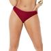 Plus Size Women's Knit Mesh Overlay Bikini Bottom by Swimsuits For All in Maroon (Size 12)