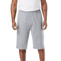 Men's Big & Tall Lightweight Extra Long Jersey Shorts by KingSize in Heather Gunmetal (Size M)