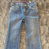 Levi's Bottoms | Levi’s Girl Flared Blue Jeans W/Glitter Thru-Out | Color: Blue/Silver | Size: 5g