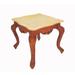 Joseph Louis Home Furnishings Marble Top w/ Solid Wood Frame End Table Wood in White/Brown | 23 H x 24 W x 24 D in | Wayfair J24ET-IVORY-1WNUT
