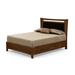 Copeland Furniture Monterey Solid Wood Bed Wood and /Upholstered/Polyester/Genuine Leather in Black | 58.25 W x 80 D in | Wayfair