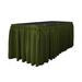 Le Prise™ Table Skirt Polyester in Green | 29 D in | Wayfair SKT21x29_10Lclips_OliveP21