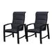 Latitude Run® Kemonta Patio Dining Sling in Black | 41.73 H x 31.1 W x 25.39 D in | Wayfair E84F85E94BF04FBCB19BE7F7426B4870