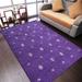 Indigo 96 x 0.75 in Area Rug - Foundry Select Hunstant Floral Hand Knotted Wool Purple Area Rug Wool | 96 W x 0.75 D in | Wayfair