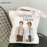 Sac de shopping en jute pour The Vampire Diaries sac de recyclage sac de shopping en coton sacs