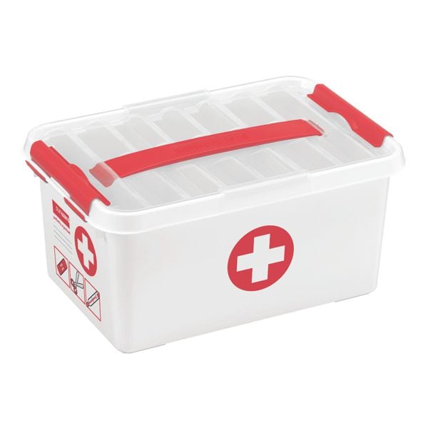 sunware Aufbewahrungsbox »the Q-line First Aid« 6 Liter weiß, 30x14.5x20 cm Image