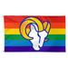 WinCraft Los Angeles Rams 3' x 5' Pride 1-Sided Deluxe Flag