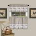 Wide Width Barnyard Window Curtain Tier Pair and Valance Set by Achim Home Décor in Taupe (Size 58" W 36" L)