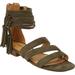 Women's The Eleni Sandal by Comfortview in Dark Olive (Size 7 1/2 M)