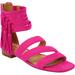 Wide Width Women's The Eleni Sandal by Comfortview in Vivid Pink (Size 7 1/2 W)