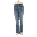 Carly Jean Jeans - Mid/Reg Rise Skinny Leg Denim: Blue Bottoms - Women's Size 9 - Medium Wash