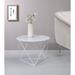 Latitude Run® Kievon Accent Table Metal in White | 17 H x 23 W x 23 D in | Wayfair 584F64F9707F4CEC90AC31ECA9914A8C