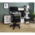 Inbox Zero Corso Computer Desk Wood/Metal in Gray | 34 H x 37 W x 16 D in | Wayfair 416E72A41D244927A5A59F6219CC614F