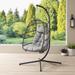 Swing Egg Chair with Stand - Grey/Grey - Walker Edison OREGGCHGYG