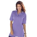 Plus Size Women's Oversized Polo Tunic by Roaman's in Vintage Lavender (Size 34/36) Short Sleeve Big Shirt