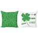 East Urban Home Irish Slogans & Sayings Shamrock Clover Leaves Luck Symbol Design 2 Piece Square Pillow Cover Set | 16 H x 16 W x 0.04 D in | Wayfair