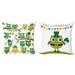 East Urban Home Irish Owls on Tree Branches Happy Cartoon Bird Holds a Clover 2 Piece Square Pillow Cover Set | 18 H x 18 W x 0.04 D in | Wayfair