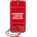Burberry Accessories | Burberry Logo Printed Cardholder Tag W/ Strap $220 | Color: Red/White | Size: Os