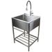 Transolid 25" L x 22" W Free Standing Laundry Sink w/ Faucet Stainless Steel in Gray | 34.3 H x 25 W x 22 D in | Wayfair TFH-2522-SS