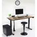 Inbox Zero Height Adjustable Sit to Stand Desk Wood/Metal in Gray/Black | 60 W x 24 D in | Wayfair 5854415850324F3B9827E7ACB6A79010