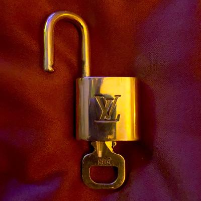 Louis Vuitton Jewelry | Authentic Louis Vuitton Padlock With Key | Color: Blue/Gold | Size: Os