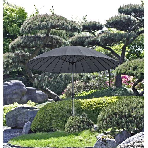 Garden Pleasure Sonnenschirm mit 24 Streben, anthrazit, (Packung), Streben grau Sonnenschirme -segel Gartenmöbel Gartendeko