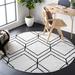 Black/White 72 x 0.44 in Indoor Area Rug - George Oliver Marrufo Geometric Ivory/Black Area Rug | 72 W x 0.44 D in | Wayfair