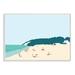 Highland Dunes Coastal Beach Landscape Summer Umbrella Sunbathers Canvas in Green | 13 H x 19 W x 0.5 D in | Wayfair