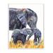 Indigo Safari Elephant Family In Tall Yellow Grass Safari Animals Wood in Brown | 15 H x 10 W x 0.5 D in | Wayfair 3136C4B555764EE1B24EC6EE3708EB90