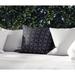 Latitude Run® Outdoor Square Pillow Cover & Insert Polyester/Polyfill blend in White/Black | 16 H x 16 W x 4 D in | Wayfair