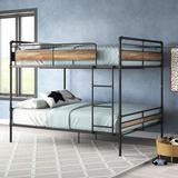 Viv + Rae™ Filip Queen Over Queen Bunk Bed Wood in Black/Brown | 68 H x 65 W x 83 D in | Wayfair 6761E0F0E21649DA95B66510A3414022