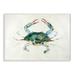 Highland Dunes Blue Sea Crab Over Beige Soft Watercolors Canvas | 10 H x 15 W x 0.5 D in | Wayfair 3F7913873BCF4FD385BE7DDADECE292B