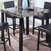 Winston Porter Pinkfringe Counter Height Dining Table Wood in Black/Brown/Gray | 36 H x 36 W x 36 D in | Wayfair 7D5866CE891B49749F905300DDE9CCE6