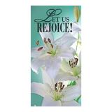 The Holiday Aisle® Let Us Rejoice Lily Door Banner - Party Decor - 1 Piece Plastic | 1 H x 4.9 W x 5.1 D in | Wayfair