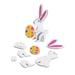 The Holiday Aisle® 3D Mini Easter Bunny Tabletop Decorations - Toys - 12 Pieces | 0.9 H x 3.1 W x 3.6 D in | Wayfair