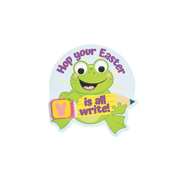 the-holiday-aisle®-frog-easter-cards-w--eraser---stationery---24-pieces,-rubber-|-1.6-h-x-6.1-w-x-7.5-d-in-|-wayfair/