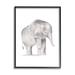 Indigo Safari Standing Baby Elephant Soft Grey Illustration Wood in Brown | 14 H x 11 W x 1.5 D in | Wayfair C9AEF59218FC4111802550254CD20EE7