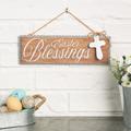 The Holiday Aisle® Easter Blessings Wall Sign Decoration - Home Decor - 1 Piece in Brown | 4.5 H x 12 W x 0.9 D in | Wayfair